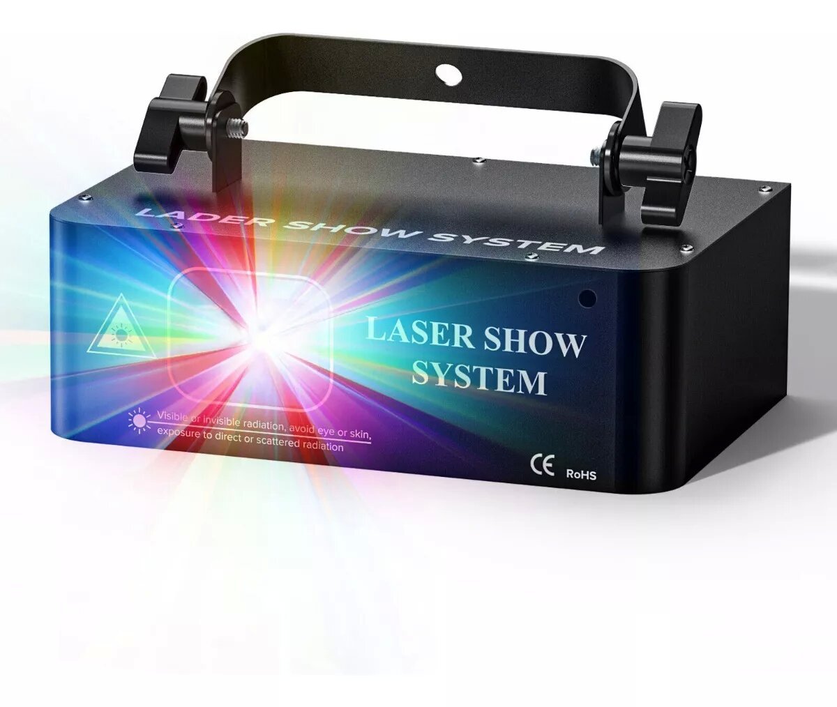 Full Color One Head DJ Lamp DMX Voice Activated for Party Bar Night Club Dance Floor Disco Laser Projector Lazer Party Light