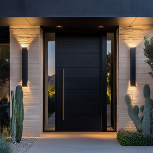 Portes extérieures en aluminium ZEKIN American Standard pour maisons, portes d'entrée principales sécurisées, design de porte principale, CE ISO NFRC - Product Image 6