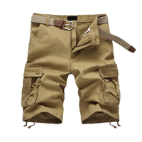 Short cargo d'été à poches multiples pour hommes Pantalon court tactique en coton kaki pour hommes Joggers décontractés