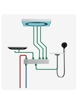 Sistema <span class=keywords><strong>Doccia</strong></span> a Soffitto WEIHAO Nero <span class=keywords><strong>con</strong></span> 5 Funzioni LED, Lettore Musicale e <span class=keywords><strong>Doccia</strong></span> a Soffitto <span class=keywords><strong>con</strong></span> <span class=keywords><strong>Cambio</strong></span> Colore - Product Image 5