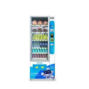 Jw pepsi máquina de venda de bebidas, máquina de compras de refrigerantes cobertas com tela sensível ao toque digital com dispensador de elevador distribuidor
