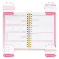 Agenda Espiral sin Fecha para Planificación de Objetivos con Caja, Venta al Por Mayor