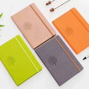 Carnets promotionnels personnalisables en gros pour entreprises, en lin, A6, A5, A4, couverture rigide en cuir PU, avec logo - Product Image 1