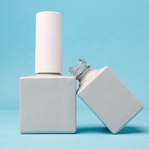Square 18ml <strong>Nail</strong> <strong>Gel</strong> Polish Empty Glass Bottle with Cap and Brush - Product Image 6