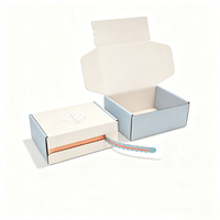 Boîte d'expédition en carton ondulé personnalisée avec bande de déchirement, doublure couleur, pour e-commerce et emballage cadeau