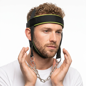 New Arrival Portable Heavy-Duty Strong Stainless Steel Polyester Adjustable Anti-Slip Comfortable Gym Head Harness <b>Fitness</b> - Product Image 1