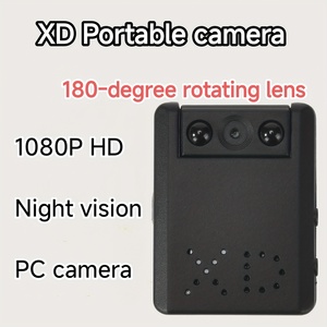 Mini caméra portable HD 1080P avec 180° de vue °   Objectif rotatif réglable, vision nocturne, webcam PC, enregistreur de sécurité domestique compact - Product Image 2