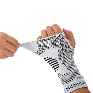 Bamboo Fiber Knitted Palm Support Far赤外線Palm Brace Sport Wrist Sleeve