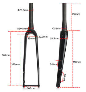 Full Carbon Fiber Road Bicicleta Frente Garfo 700C Alumínio Leve 28.6mm Stanchions - Product Image 6