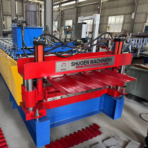 Machine <span class=keywords><strong>de</strong></span> fabrication <span class=keywords><strong>de</strong></span> tôles <span class=keywords><strong>de</strong></span> <span class=keywords><strong>toiture</strong></span> à double couche, trapézoïdale et ondulée en une seule ligne - Product Image 1