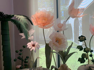 Diseño de floristería de flores coloridas de amapola de papel a buen precio para boda telón de fondo accesorios de fotografía - Product Image 3