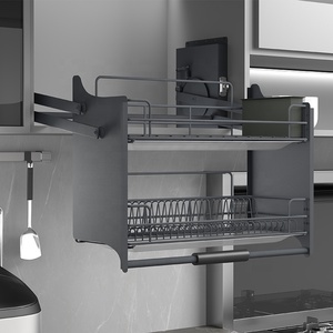Modern Design Pull Down Shelf for Kitchen Wall-Mounted <b>Wire</b> <b>Basket</b> for Dish Drying & Storage in Cabinets Kitchen High Pantry up - Product Image 5