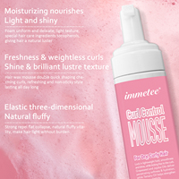 Mousse Coiffante IMMETEE pour Boucles Définies, Hydratante, Anti-Frisottis, Marque Privée Personnalisée, Mousse Coiffante Non Écaillante