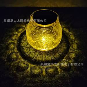 Solar Garden <b>Light</b> Mason Jar Style With <b>Rope</b> Handle LED Hanging Outdoor Decorative Lamp - Product Image 3