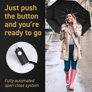 21-27 Inch Extra Large Black Golf Folding Umbrella Windproof Storm Protection with Vent Manual Control for Men and Women - Product Image 3