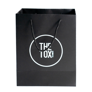 Bolsa de papel blanco personalizada, Asa de cuerda plana roja, embalaje, regalos, bolsas de envío personalizadas, su propio logotipo - Product Image 3