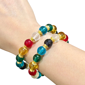 פופולרי 10 מ "מ מלוטשת צבע טבעי קריסטל אבן חרוזים צמיד מתיחה קריסטל צמיד מתיחה קריסטל גברים של גברים נשים אהבה - Product Image 2