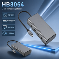 Station d'accueil TBT4/USB4 7-en-1 avec sortie 8K+60Hz, charge PD 100W, ports USB-C/A 10 Gbps pour MacBook Pro/Air en stock