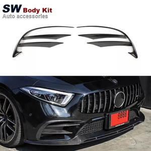 Nouveaux ailerons de pare-chocs avant en Fiber de carbone Style B pour mercedes-benz CLS W257 <span class=keywords><strong>CLS53</strong></span> comprend une garniture de contour de lame de vent d'aile de canard - Product Image 1