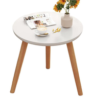 Table basse ronde à trois pieds, petite table de chevet, mini table pour balcon, baie vitrée, petite table basse ronde