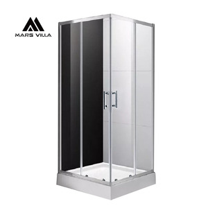 <span class=keywords><strong>Cabine</strong></span> <span class=keywords><strong>de</strong></span> <span class=keywords><strong>douche</strong></span> vapeur coulissante Mars Villa, cadre noir contemporain, avec pommeau <span class=keywords><strong>de</strong></span> <span class=keywords><strong>douche</strong></span> pluie multifonction à fermeture douce et douchette à main - Product Image 2