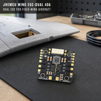 JHEMCU WING ESC-DUAL 40A BLHELI_S 2in1 ESC 2-6S LiPo avec BEC intégré et ampèremètre pour avion RC à double moteur à aile fixe