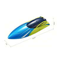 Rc Bateau Électrique Radiocommande Haute Vitesse 15 KM/H 100m Mini Rc Racing Bateau Sous-Marin Télécommande Jouets avec Lumières