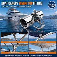 Raccord articulé pliant en acier inoxydable 316 pour tube marin, connecteur à charnière 1 pouce avec goupille de verrouillage rapide, accessoires de bateau