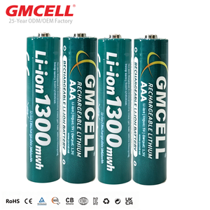 Batería Recargable KC Li-Ion 1300mWh 10440 AAA, Batería Cilíndrica de Iones de Litio AAA de 1.5V - Product Image 1