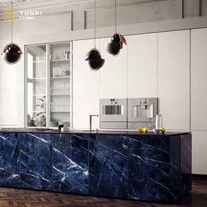 Yushi sodalite đá Granite màu xanh đá cẩm thạch tự nhiên Bolivia màu xanh Ốp tường gạch sang trọng trang trí nền tấm đánh bóng - Product Image 2