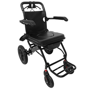 Silla de ruedas plegable con orinal para personas mayores y discapacitadas, ayuda manual para la movilidad RJ-W1001L - Product Image 1