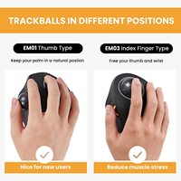 Souris à bille sans fil BT, souris sans fil rechargeable, souris ergonomique à bille avec rétroéclairage RVB pour Windows Mac Pad