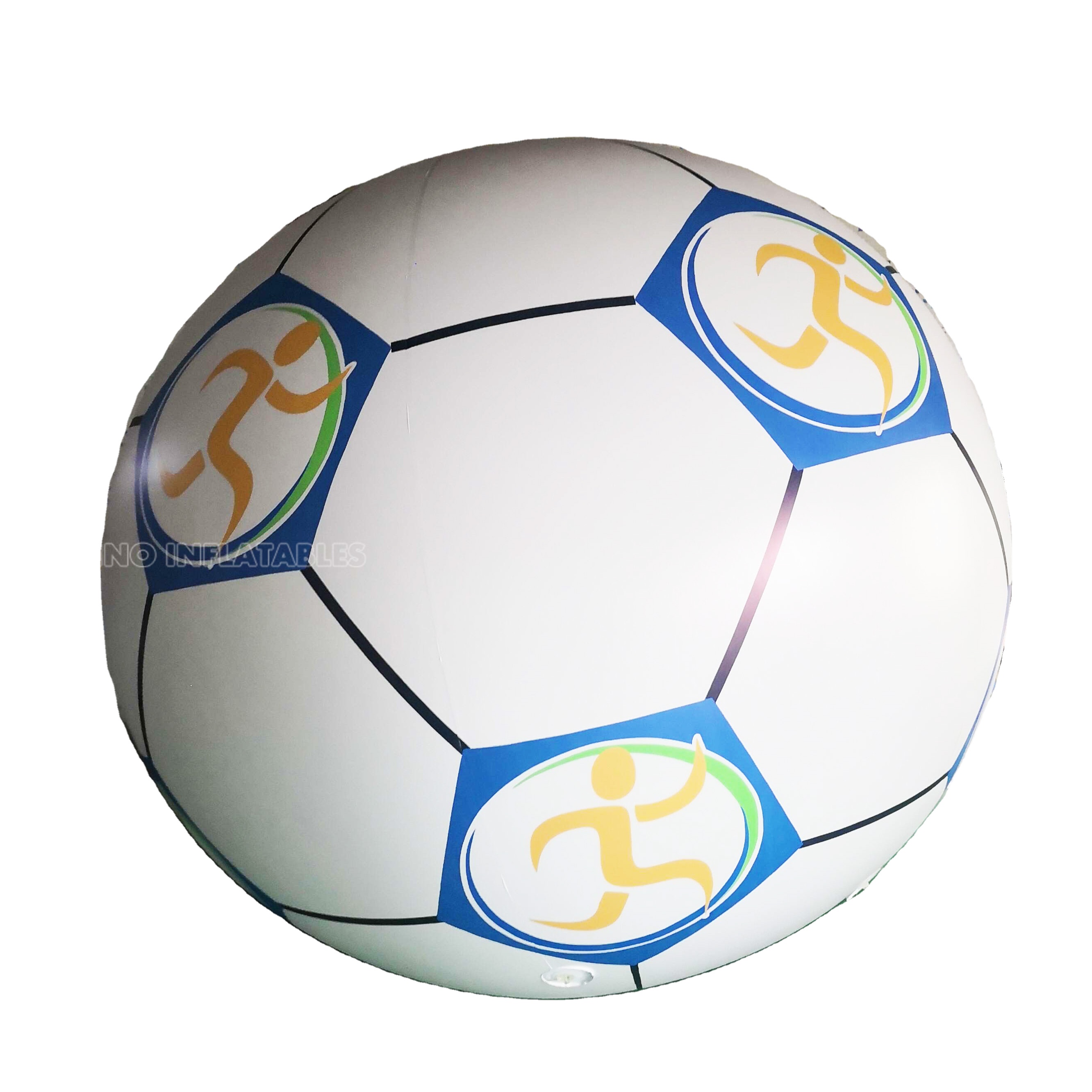 Giant floating inflatable helium football with custom printing for outdoor advertising