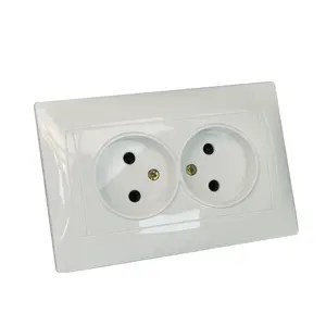 New Hot sale high quality PC EU standard 16A 2 gang schuko wall electrical socket EU Socket