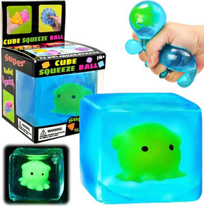 Wholesale Glow in the Dark Whale Squish Toy Stress Cube Squishy Fidget Toys Sensory Toys Stress <b>Balls</b> - Product Image 6