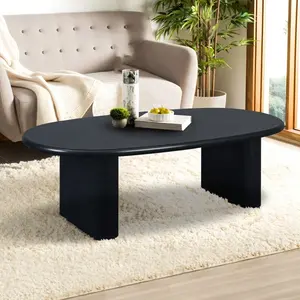 51'' Tapered Tabletop Coffee Table Wood Center Table Coffee Table For Living Room Retail In The U.S. With Free Shipping