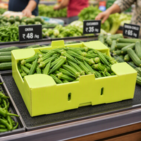 Boîte à légumes en carton alvéolé PP personnalisée, réutilisable, pour l'emballage des produits agricoles