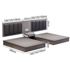 Set <span class=keywords><strong>Letto</strong></span> con Testiera in Legno Massello Personalizzato per <span class=keywords><strong>Hotel</strong></span>, Arredamento Moderno per Camere d'Albergo e Famiglie - Product Image 1