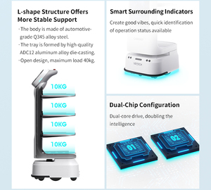 Robots de service intelligents, <span class=keywords><strong>robot</strong></span> <span class=keywords><strong>serveur</strong></span>, <span class=keywords><strong>serveur</strong></span> commercial de vente au détail, <span class=keywords><strong>robot</strong></span> de livraison de nourriture pour <span class=keywords><strong>restaurant</strong></span>, hôtel, navigation automatique d'évitement des obstacles - Product Image 4