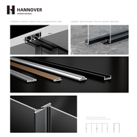 Système de porte coulissante à rail dissimulé HANNOVER, gain de place, fonctionnement fluide, prévention des incendies, intérieur, salon, chambre