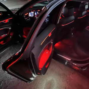 Lumière active SJC Car 64 couleurs pour <span class=keywords><strong>Audi</strong></span> A6L C8 2019-2024, éclairage LED intérieur, symphonie arc-en-ciel, éclairage d'ambiance A6, accessoires décoratifs - Product Image 3