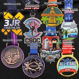 Hot Sale Round Die Casting 2d Zinc Alloy Metal Award Medals Custom Embossing Logo Custom Medal for Sports Competition - Product Image 6