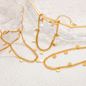 Pulsera con Dije de Mariposa, Chapada en Oro de 18K, Acero Inoxidable, Joyería de Moda para Mujer, Uso Diario - Product Image 4