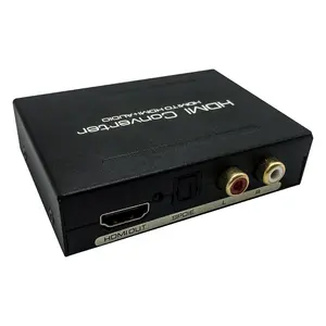 Konverter Toslink optik, kualitas tinggi HD Ke HD + Audio 5.1/7.1 R/L optik toslink Digital Analog 1080p warna Video