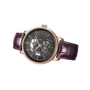 Montres mécaniques ajourées en or pour hommes, style affaires, automatiques, de luxe, étanches, cadeau idéal - Product Image 4