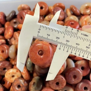 Gran venta al por mayor de piedras preciosas naturales Coral Jade Donut Espeleología <span class=keywords><strong>Naranja</strong></span> <span class=keywords><strong>Jaspe</strong></span> Caved Crystal Craft para decoración y regalo - Product Image 5