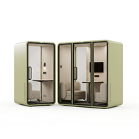 Soundbox Luxury Acoustic Pod, cabine téléphonique insonorisée, pod de bureau moderne avec bureau intégré