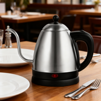 Bouilloire électrique à col de cygne en acier inoxydable 201SS, meilleur prix d'usine en Chine, pour le café, le thé turc, avec échantillon gratuit