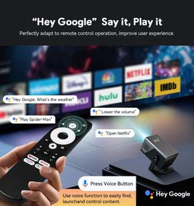 Projecteur à courte focale officiel Google-TV autorisé, système autofocus, correction trapézoïdale, résolution native 1080p, visionnement en plein jour, sans fil, WiFi 6 - Product Image 5