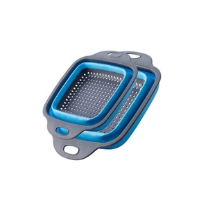 2 pièces Passoire de cuisine pliable en silicone pour filtrer les aliments - Product Image 1